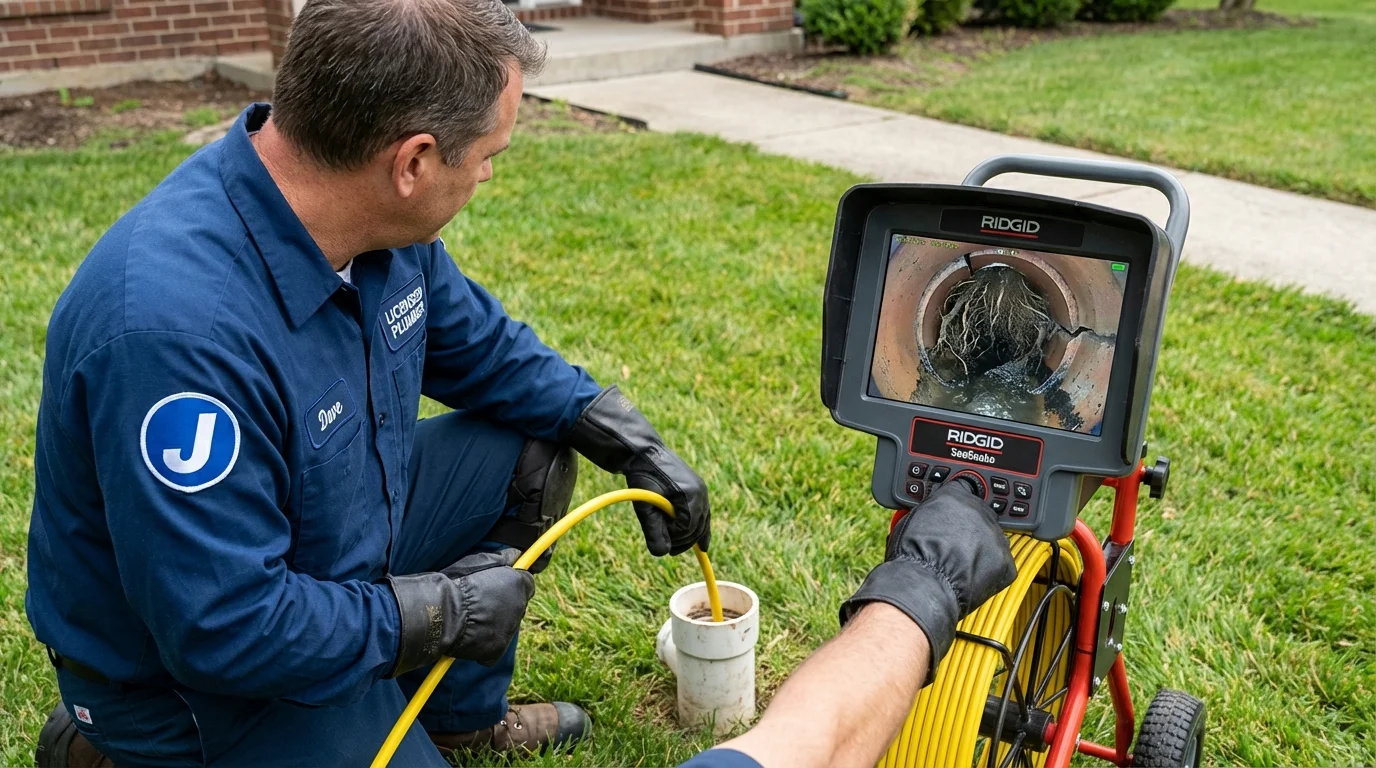 Sewer camera inspection being performed by Johns Plumbing LLC in Richland